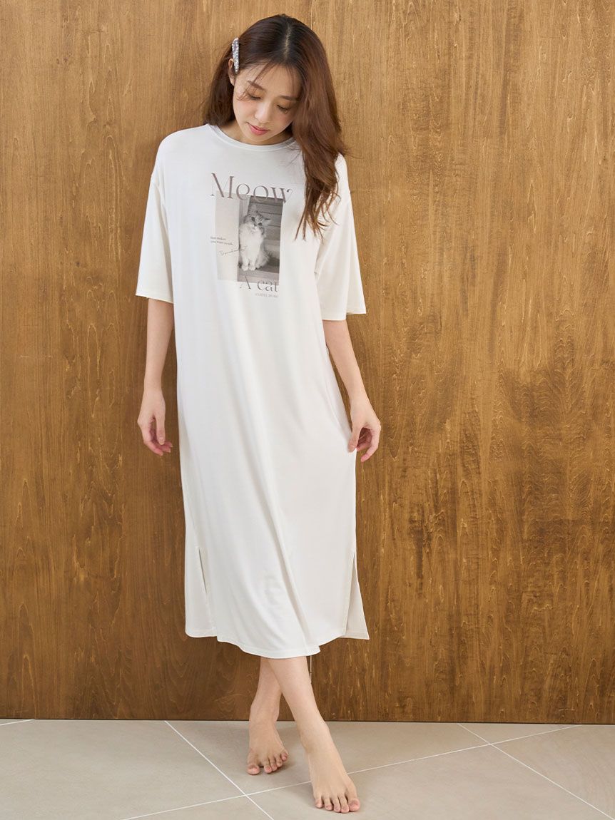 接触冷感】CATTシャツワンピース(ワンピース)｜スナイデルホーム