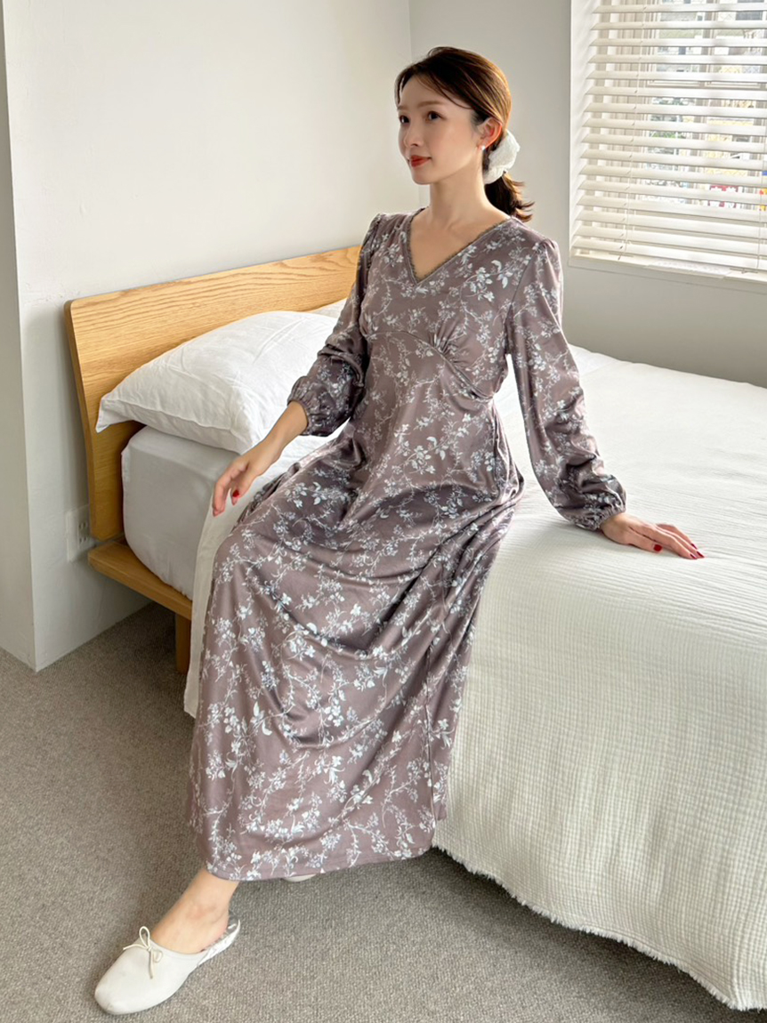 SNIDEL  新品 ワンピース 部屋着 SNIDEL HOME ルームウェア 部屋着 「接触冷感」カットカシュクール