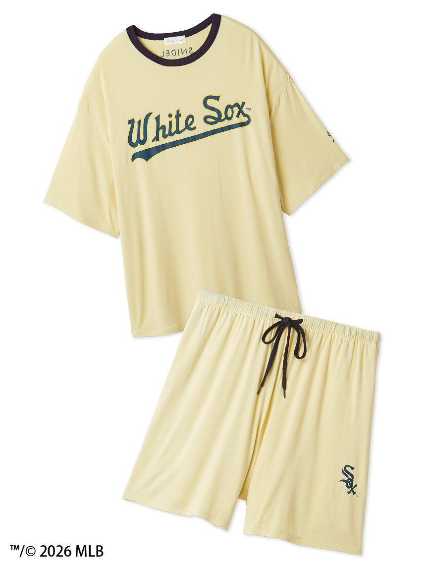 SNIDEL  イエロー ルームウェア　MLB コラボ MLB】Tシャツセットアップ(カットソー＆Tシャツ)｜スナイデルホーム