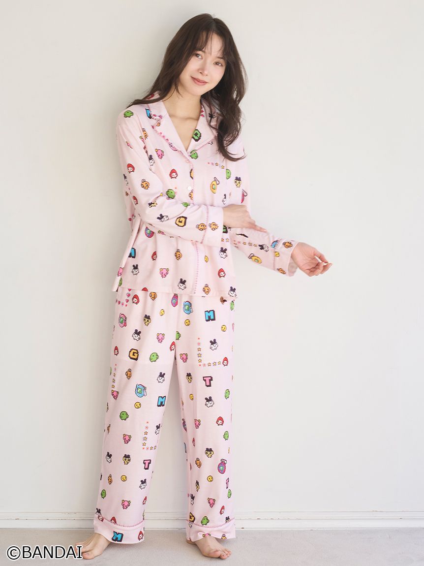 WEB限定】【セット商品】【たまごっち】開襟シャツ＆ロングパンツSET