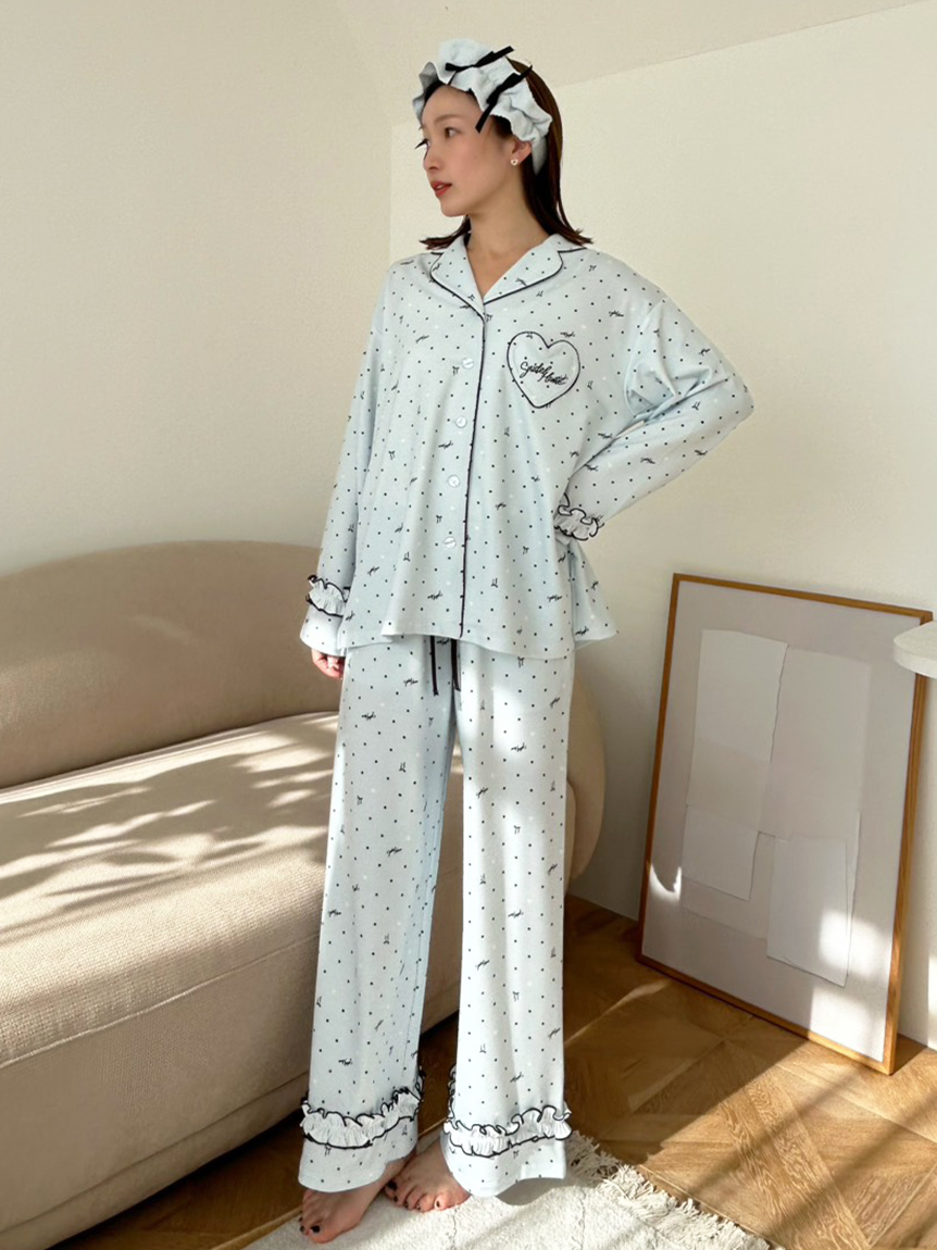 WEB限定】【セット商品】ハートドット柄開襟シャツ＆ハートドット柄