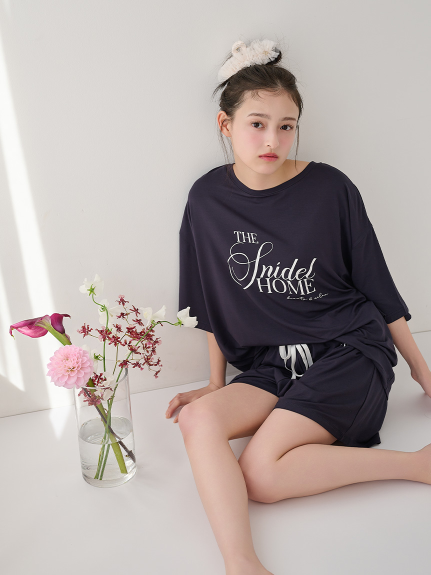 接触冷感】ロゴTシャツセットアップ(ワンピース)｜スナイデルホーム