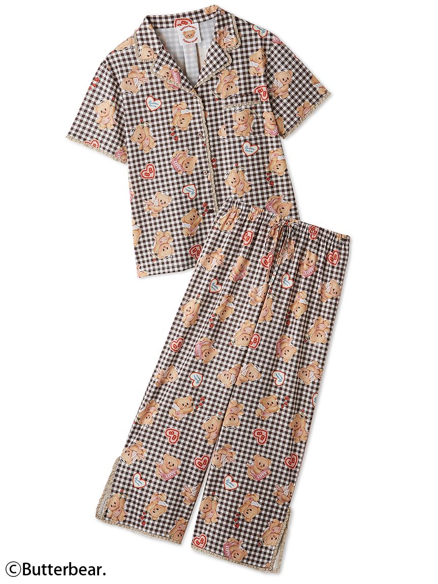 WEB限定】【セット商品】【BUTTERBEAR】開襟シャツ＆カットロング