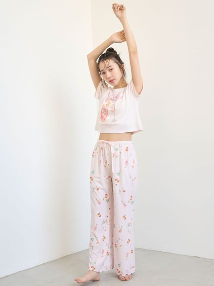 SNIDEL HOME デザインカットフードパーカ ロングパンツ 上下セット デザインカットスウェットパンツ(ロングパンツ)｜スナイデル