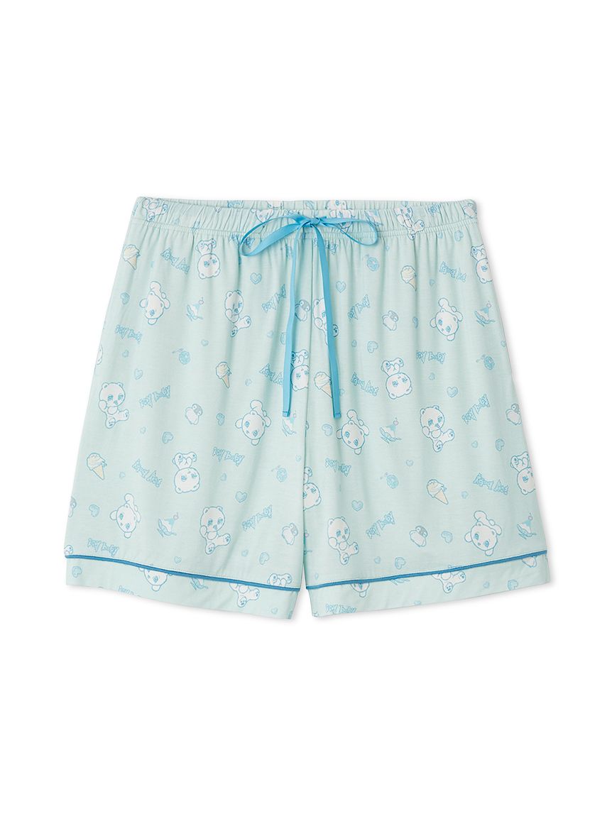 限定カラーあり】【icy baby】【接触冷感】総柄ショートパンツ