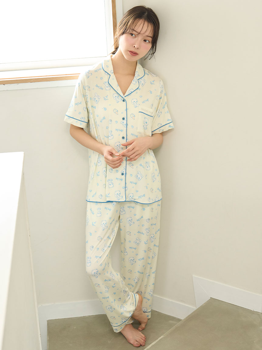 MY MELODY 接触冷感　総柄ロングパンツ MY MELODY】【接触冷感】総柄ロングパンツ(ロングパンツ)｜スナイデル