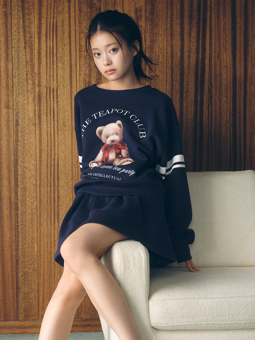 rose pinkSNIDEL スキッパーロゴスウェット+スカショーパン スウェットスカショーパン(ショートパンツ)｜スナイデルホーム｜SNIDEL