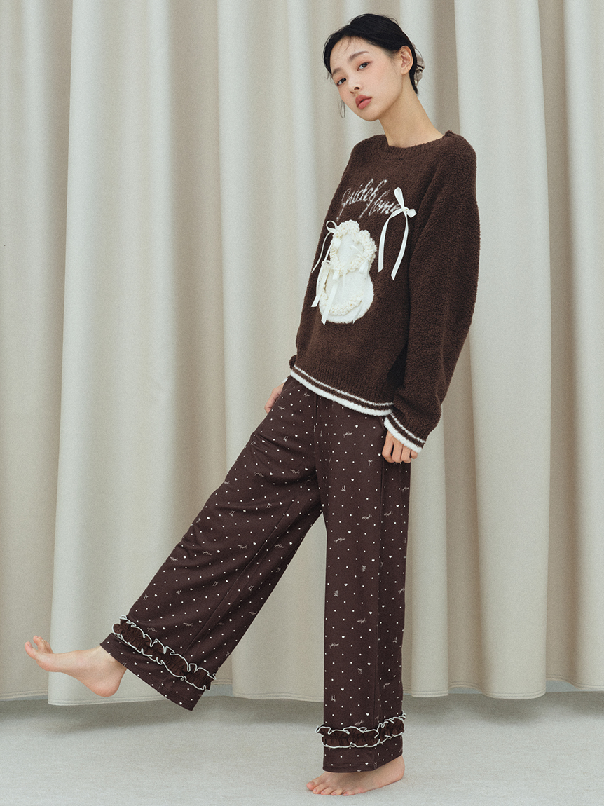 ハートドット柄ロングパンツ(ロングパンツ)｜ルームウェア｜SNIDEL