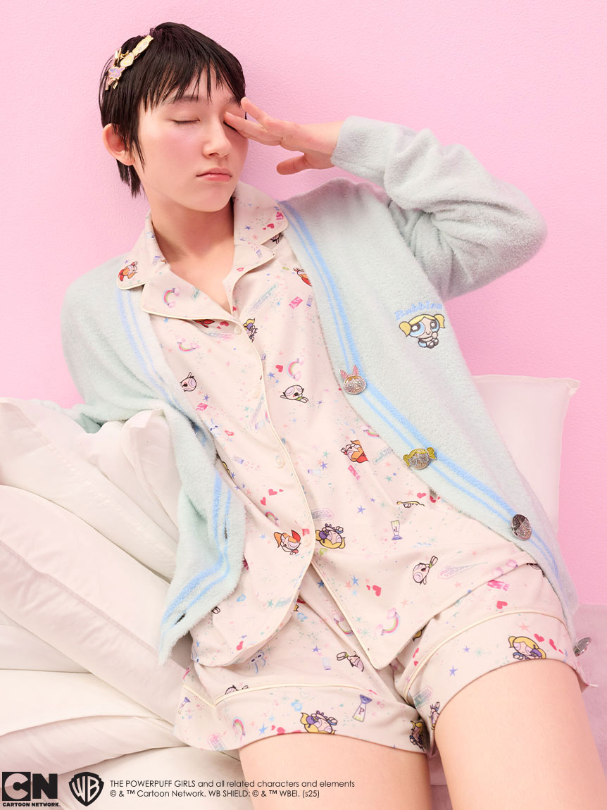 【The Powerpuff Girls】プリント開襟シャツ(OWHT-F)