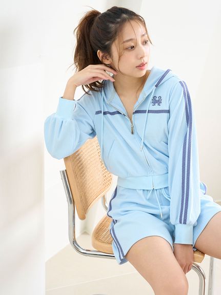 デザインカットパーカー ロングパンツ セット デザインカットパーカー(パーカー)｜スナイデルホーム｜SNIDEL