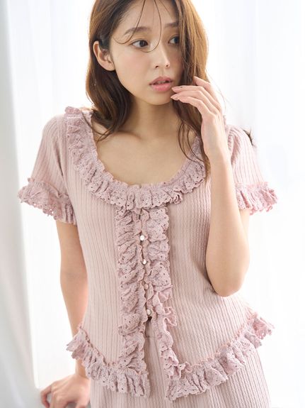 SNIDEL フリルカットブラウス SWCT244014 ライム Amazon | [スナイデル] フリルカットブラウス(元オパール) SWCT244014