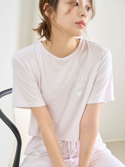 SNIDEL スナイデルホーム上下セット　新品未使用　チェリーシリーズ　接触冷感 SNIDEL HOME パジャマ ルームウェア 「接触冷感」チェリー