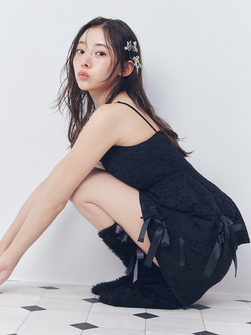 ヘアアクセサリー weekends シュシュ サテン ゴールド ライン ヘアゴム ヘアポニー