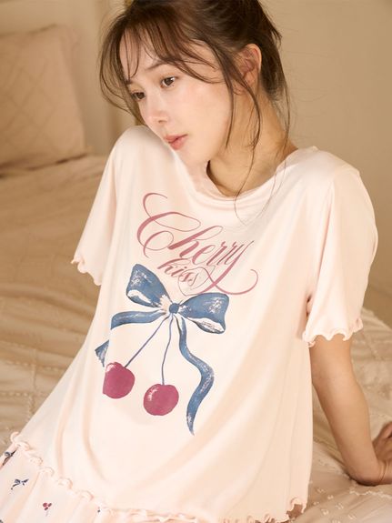 接触冷感】チェリーシリーズTシャツ(カットソー＆Tシャツ