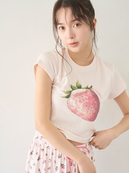 ストロベリーアイレットミニTシャツ(カットソー＆Tシャツ)｜スナイデル
