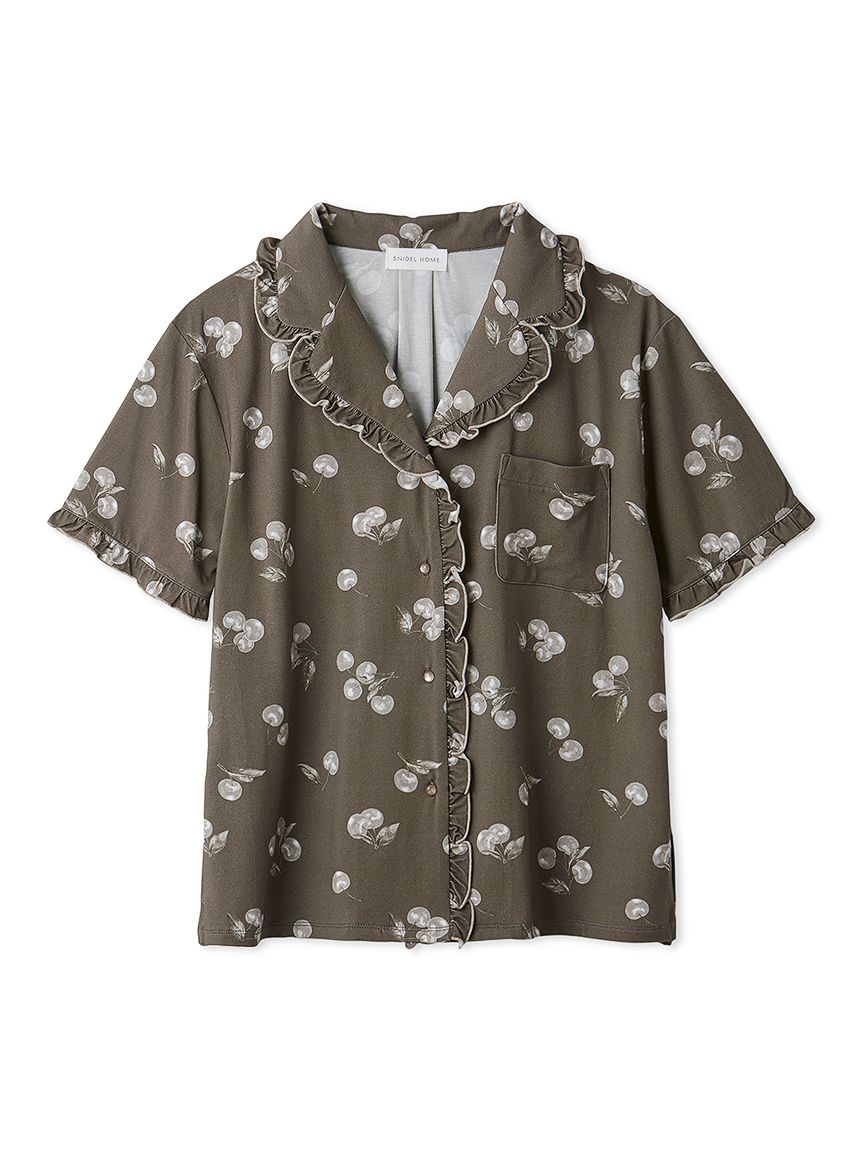 タグ付新品 SNIDEL Moispro 開襟シャツ & ショートパンツ Moilis】チェリー開襟シャツ(シャツ＆ブラウス)｜スナイデルホーム