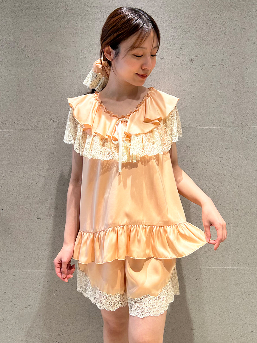 SNIDEL（スナイデル）の「チュールフリンジショートパンツ