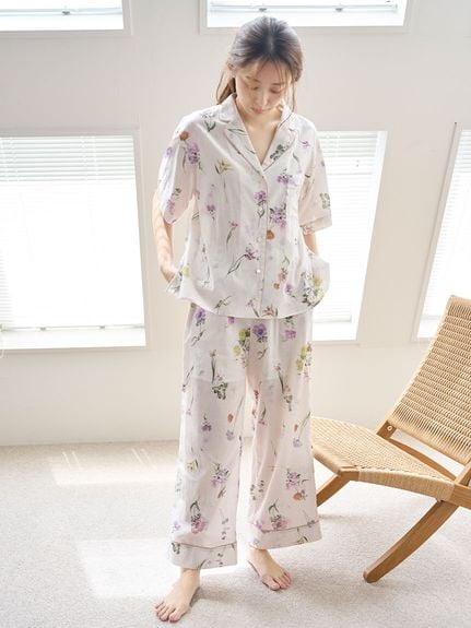 SNIDELHOME 新品　ルームウェア　セットアップ フラワーモダール SNIDEL HOME パジャマ ルームウェア ギンガムチェック