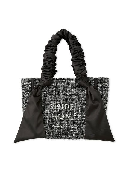 スナイデルホーム snidel ツイードリボンバッグ 黒 ブラック ツイードリボンバッグ(すべてのバッグ)｜スナイデルホーム｜SNIDEL