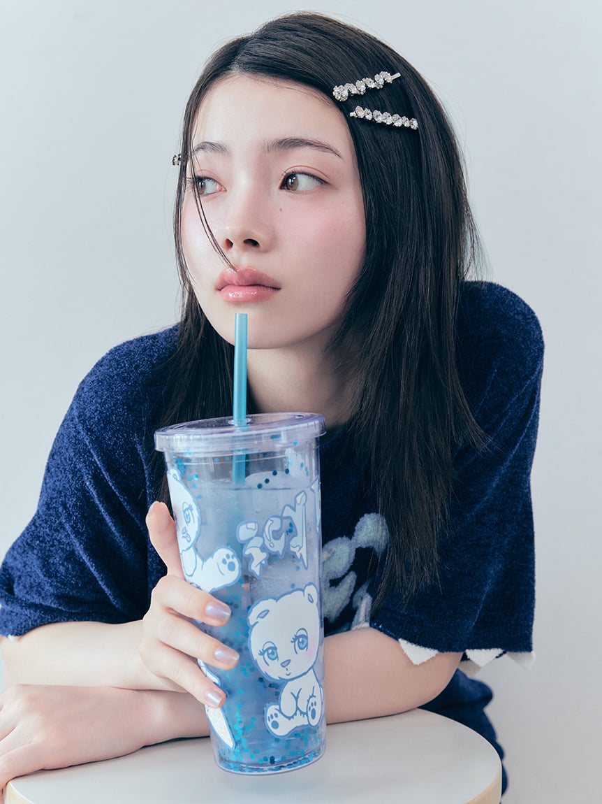 スナイデルホーム水色 フワフワ ルームウェア上下セットとヘアバンド