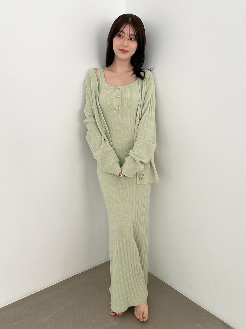 スナイデルホーム⭐︎ビジューカーデ・ロングパンツセット Luxshine】【接触冷感】プリントロングパンツ（ロングパンツ