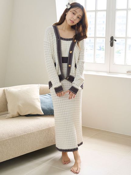 ラメニットツイードワンピース(ワンピース)｜スナイデルホーム｜SNIDEL