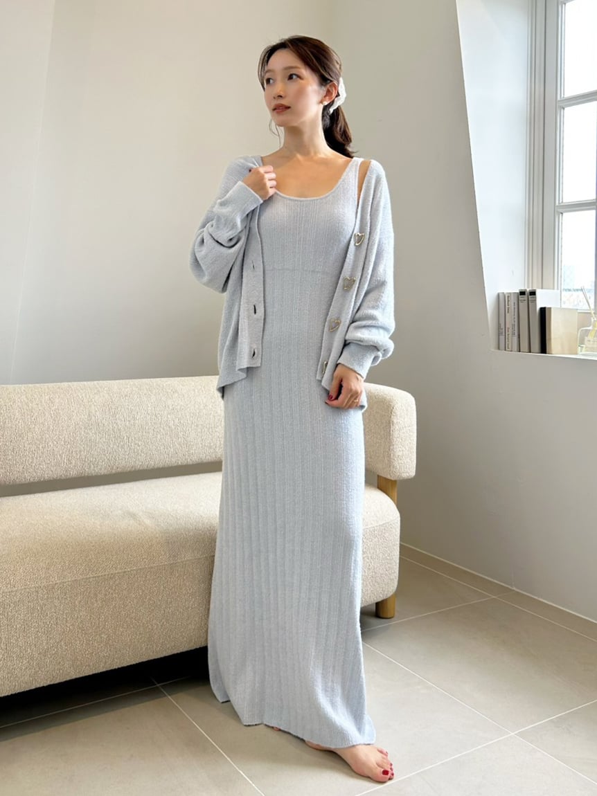 Warmmisty】【吸湿発熱】 タンクニットワンピース(ワンピース