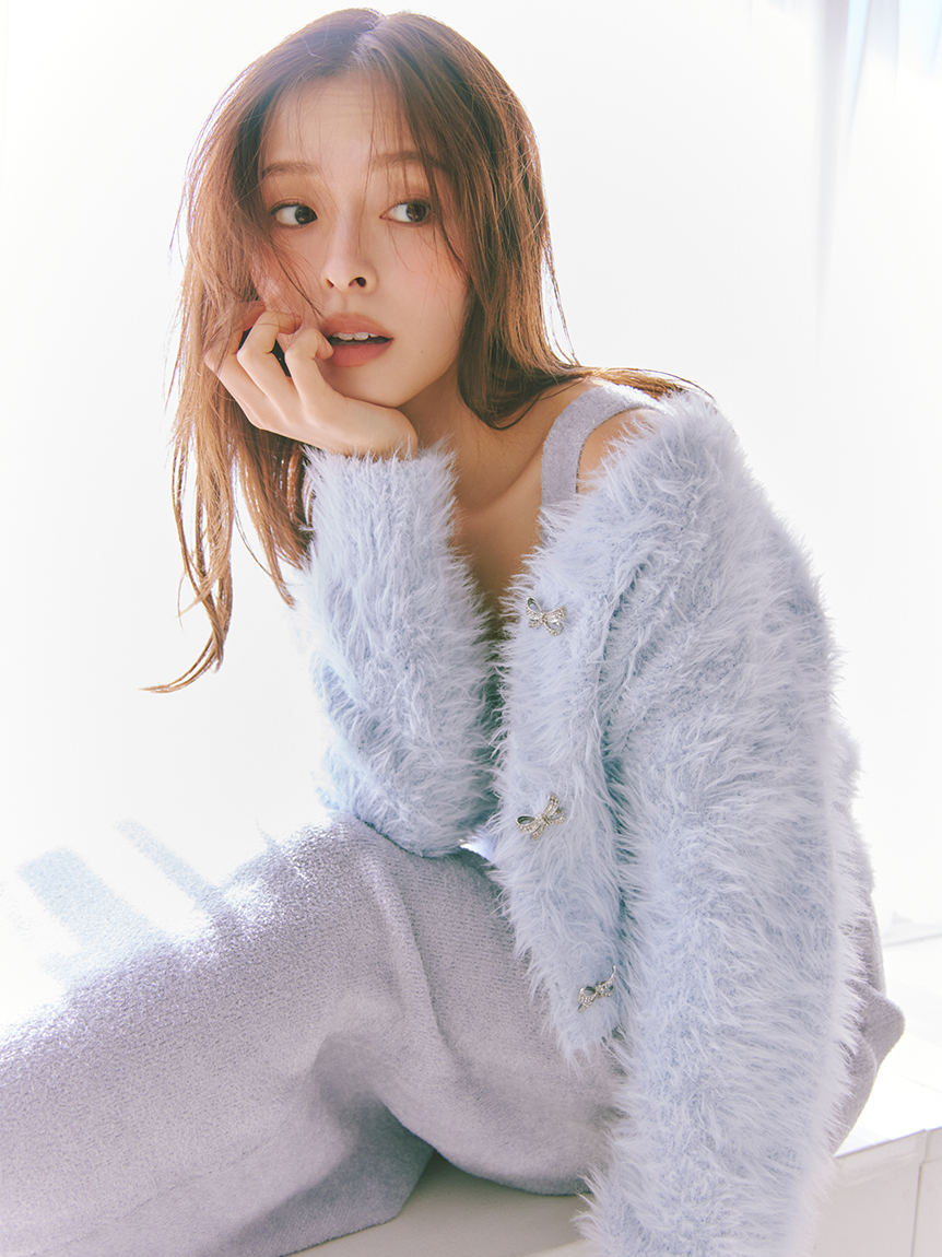 シャギーカーディガン×ワンピースセット(ワンピース)｜スナイデル