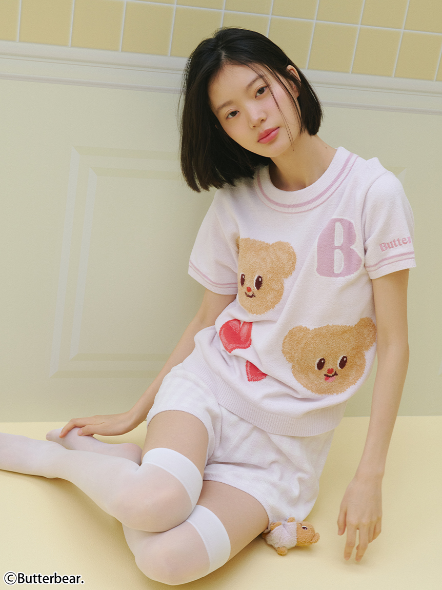 WEB限定】【セット商品】【BUTTERBEAR】ニットプルオーバー＆ニット