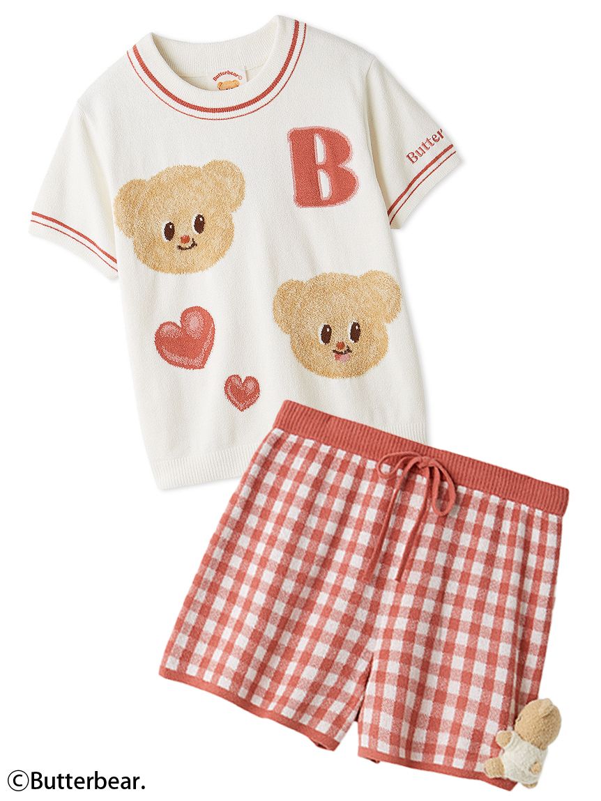 WEB限定】【セット商品】【BUTTERBEAR】ニットプルオーバー＆ニット