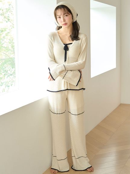 【SNIDEL HOME】 クロード・モネ/ロングパンツ クロシェロングパンツ(ロングパンツ)｜スナイデルホーム｜SNIDEL