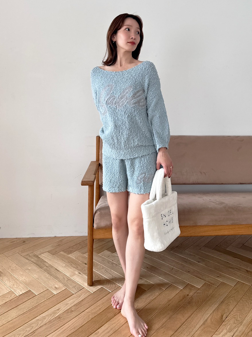 特価ブランド ロゴエンブロイダリーニットショートパンツ(ショートパンツ 服＆ファッション小物