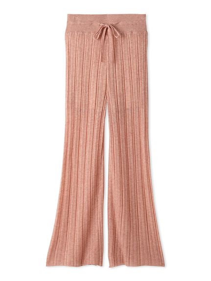 スナイデルホーム　ニットロングパンツ　PINK ラメニットツイードロングパンツ(ロングパンツ)｜スナイデルホーム