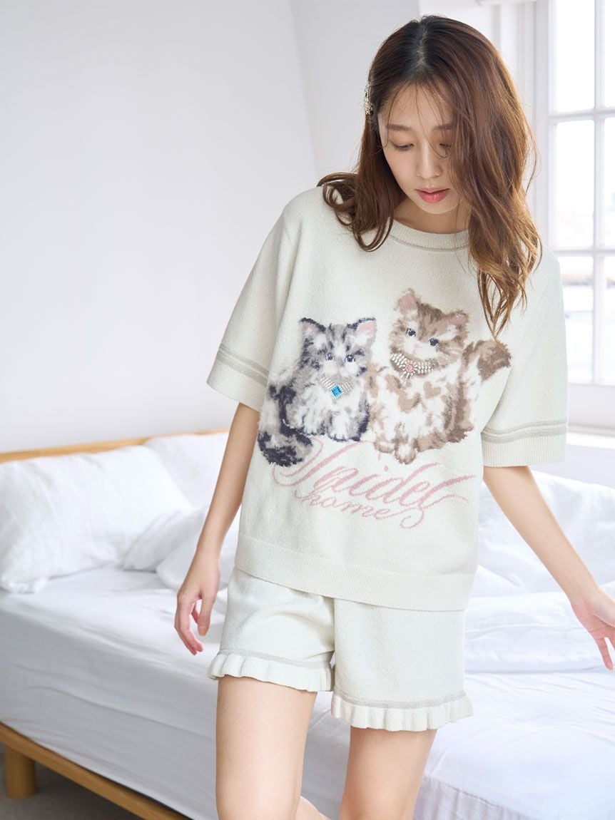 【HELLO KITTY】ニットショートパンツ WEB限定カラーあり】【HELLO KITTY】ニットショートパンツ