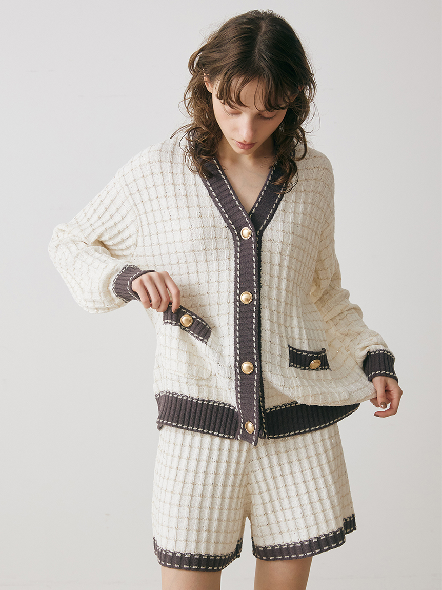 ラメニットツイードショートパンツ(ショートパンツ)｜スナイデルホーム