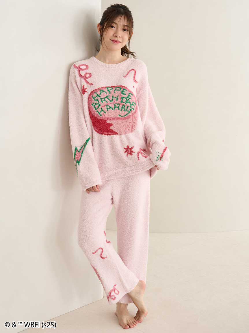 スナイデルホーム　ニットロング　パンツ　PINK ピンク　ハリーポッター ハリー・ポッター】モチーフニットロングパンツ(ロングパンツ