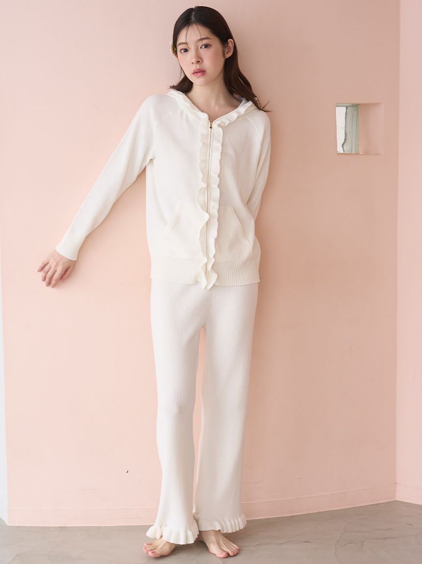 ニットフリルロングパンツ(ロングパンツ)｜スナイデルホーム｜SNIDEL