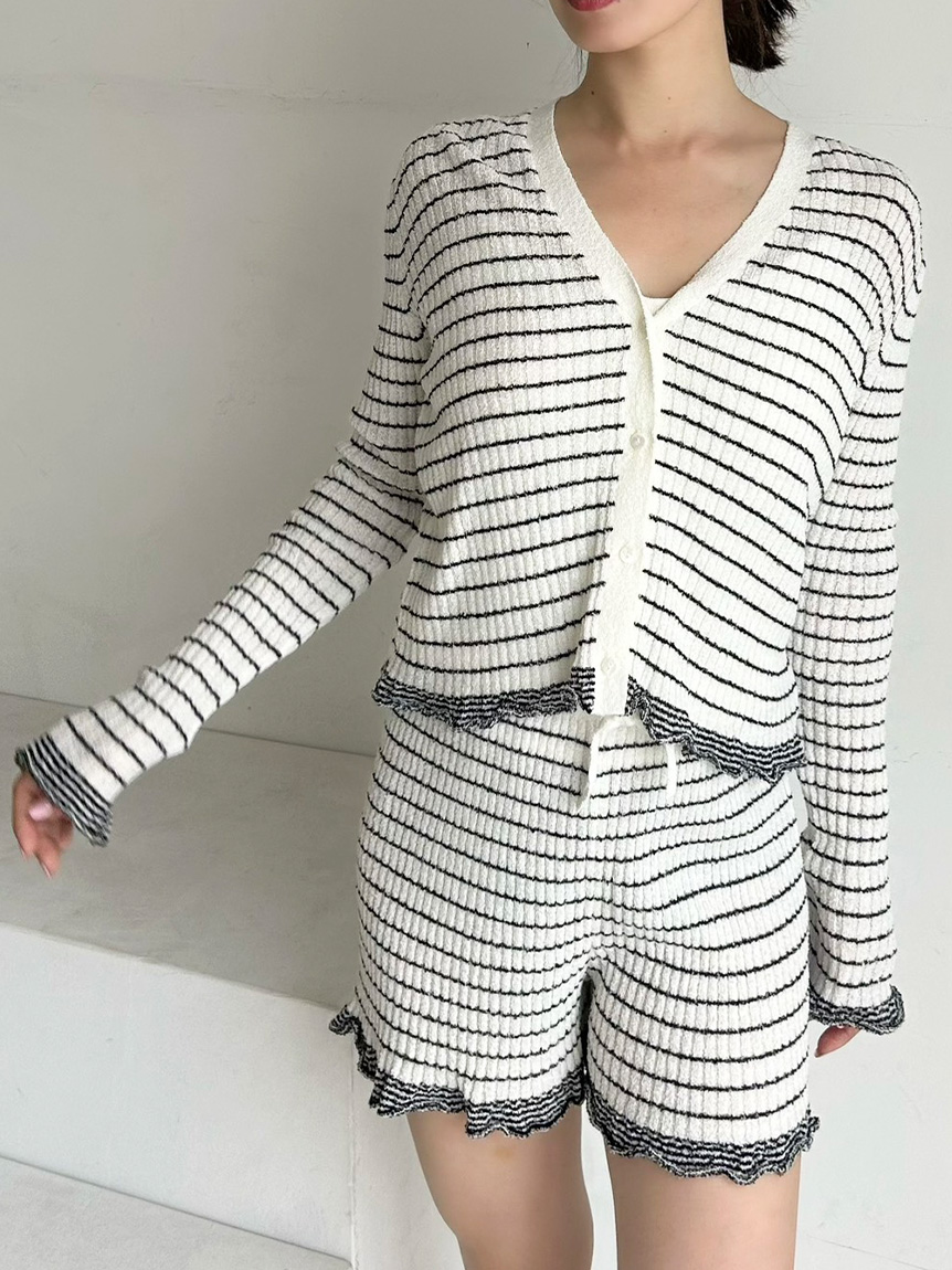ボーダーリブショートパンツ(ショートパンツ)｜スナイデルホーム