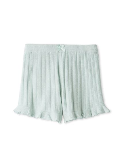 SNIDEL☆ミントグリーンショートパンツ☆FREEサイズ SorbetTouch Cool】【接触冷感】ニットショートパンツ(ショート