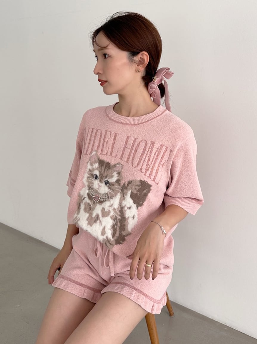 【新品】スナイデルホームCATスウェットセットアップ　ピンク 新品】スナイデルホーム CATスウェットセットアップ ピンク