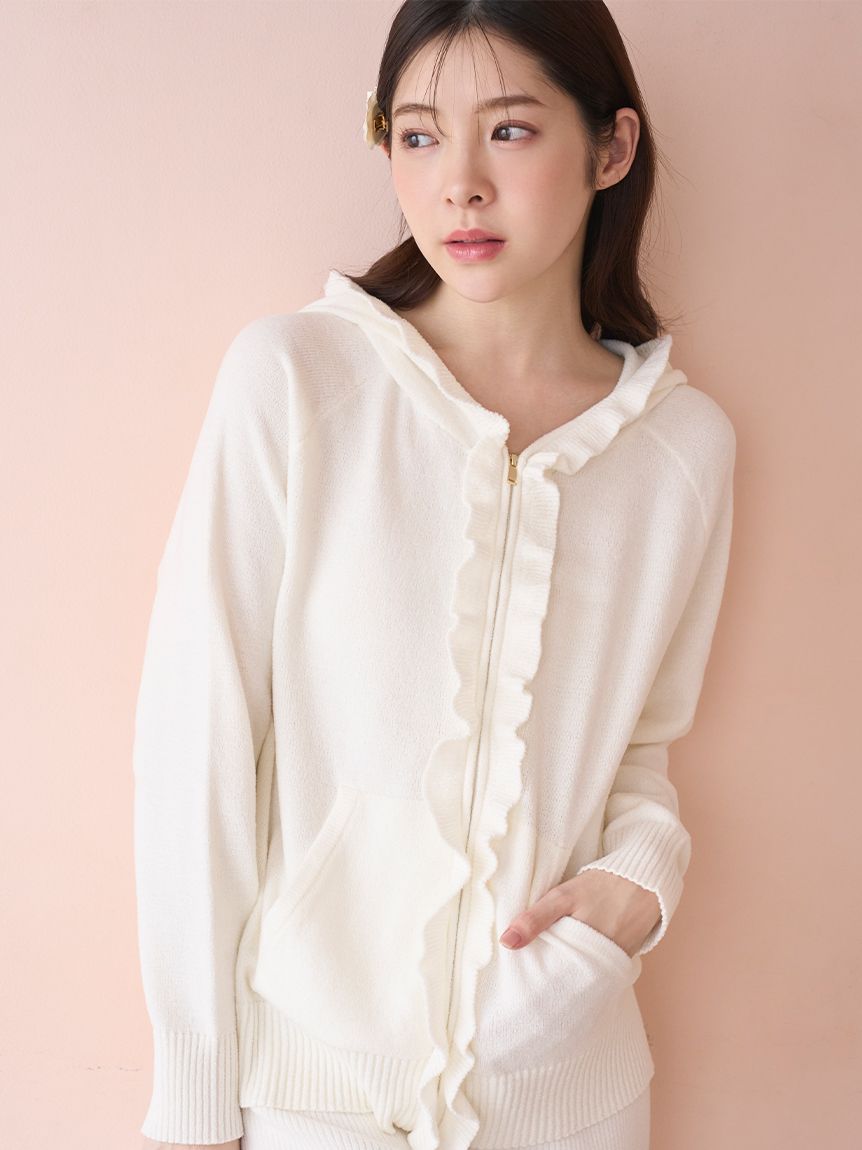 ニットフリルパーカー(パーカー)｜スナイデルホーム｜SNIDEL