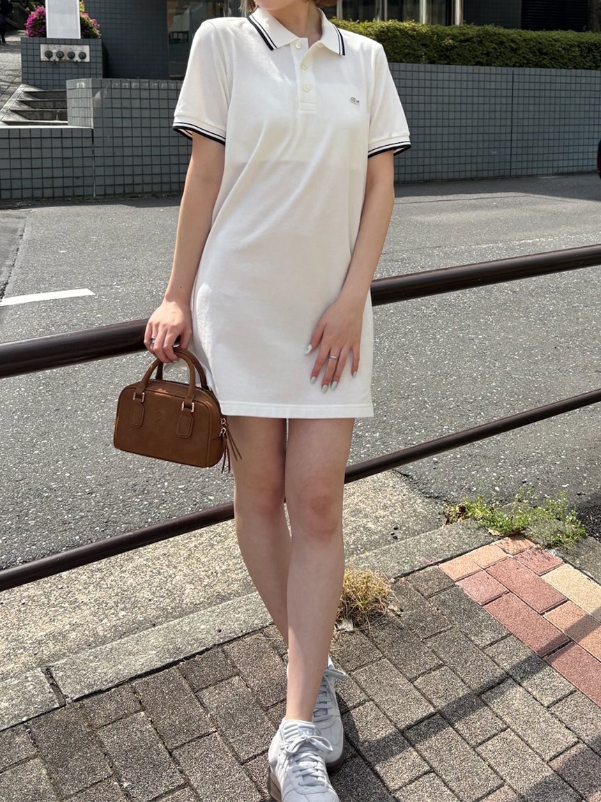 新作/LACOSTE for SNIDELラコステ半袖ポロワンピース/スナイデル LACOSTE/ポロワンピース(ミニワンピース)|ワンピース|SNIDEL