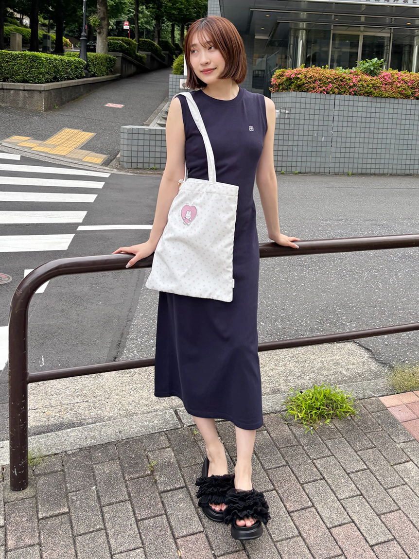 ワンポイントカットワンピース(マキシ・ロングワンピース