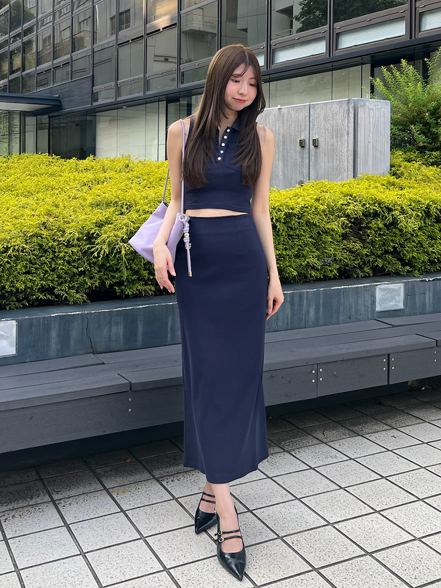 人気ランキング WEB限定カラーあり】ポロカットセット(トップス＆ボトムセット カットソー(半袖/袖なし)