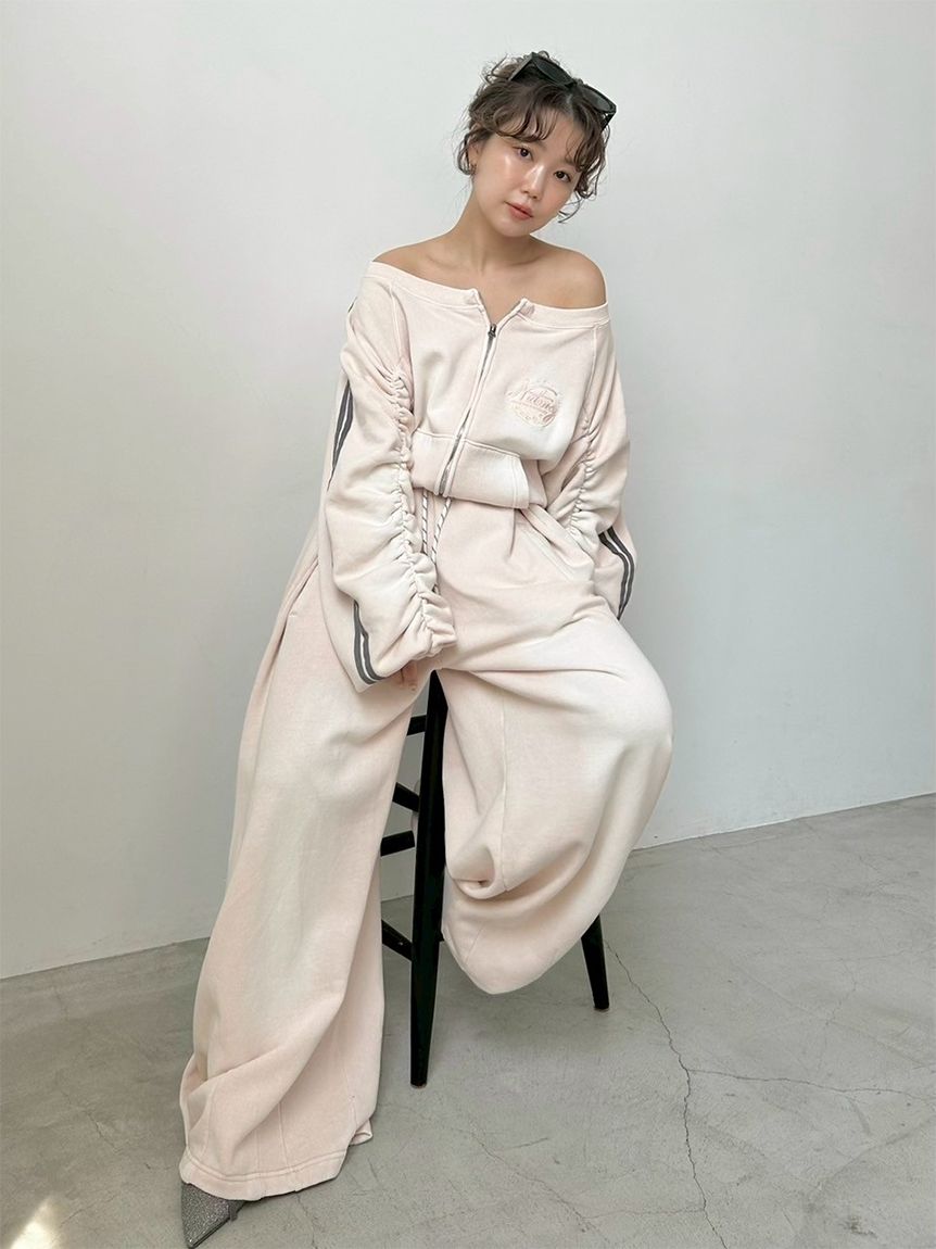 SNIDEL/NUTMEG】ワイドタックスウェットパンツ(ロングパンツ)｜パンツ