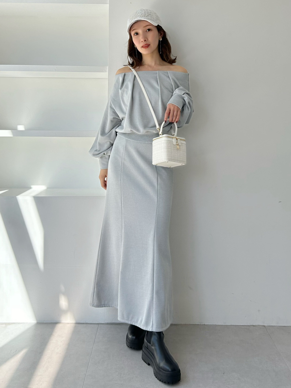 スウェットナロースカート(GRY-0)
