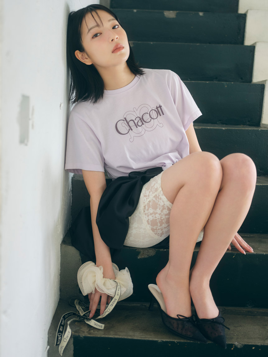 【Chacott】SustainableロゴTシャツ(PNK-F)