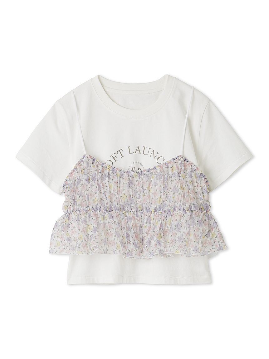 SNIDEL ビスチェレイヤードロゴTシャツ 大人女子　20代30代 ビスチェレイヤードロゴTシャツ(Tシャツ・カットソー)｜トップス