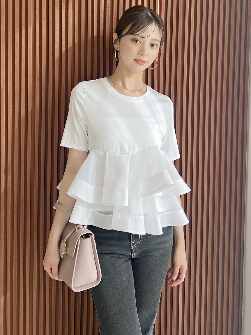 ペプラムアシメニットプルオーバー(ニット)｜トップス｜SNIDEL