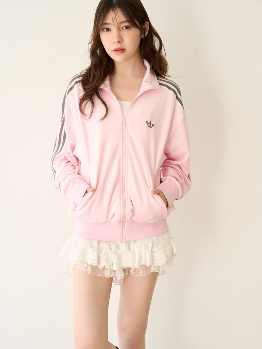 トップス　SNIDEL ピンク　フリル SNIDEL（スナイデル）の「フリルニットプルオーバー（ニット